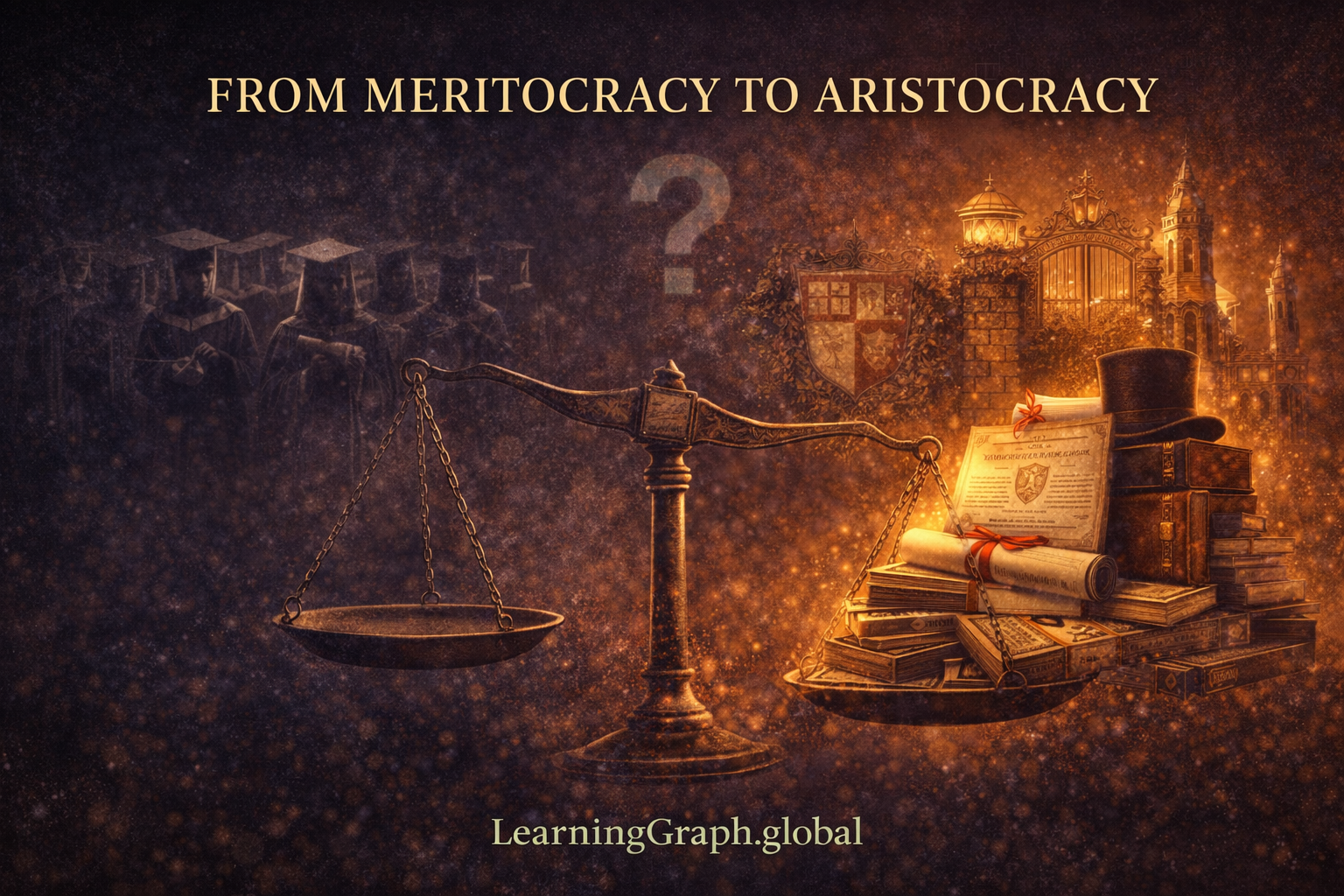 Meritocracy measurement collapse showing credentials losing meaning as elite selection becomes unmeasurable after AI
